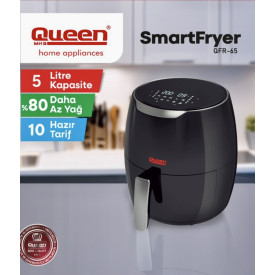 QUEEN SMARTFRYER XL AIRFRYER 5LT DOKUNMATİK YAĞSIZ SICAK HAVA FRİTÖZÜ